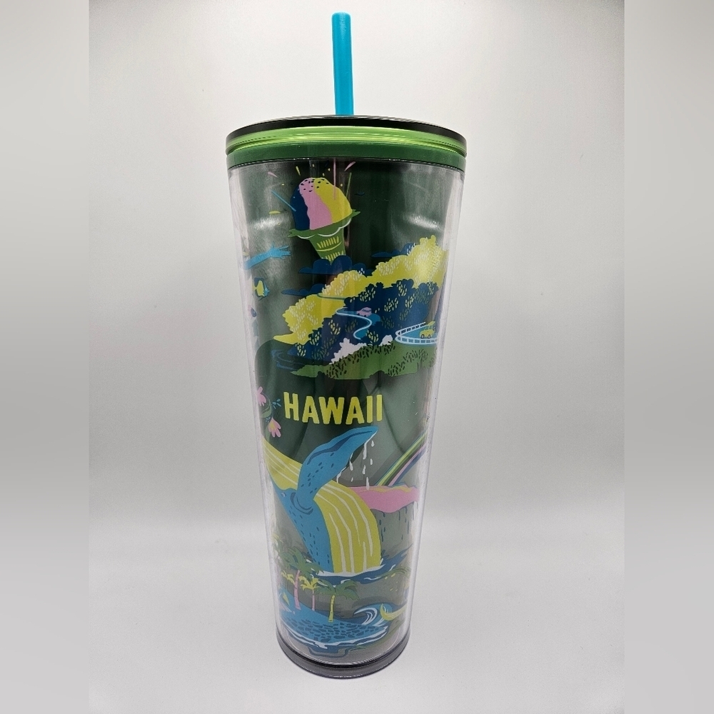 NEW Starbucks Hawaii Collection Sealife Venti Tumbler 24oz Straw Vacation